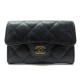 NEUF PORTE CARTES CHANEL TIMELESS CLASSIQUE A RABAT EN CUIR CAVIAR CARD 450€