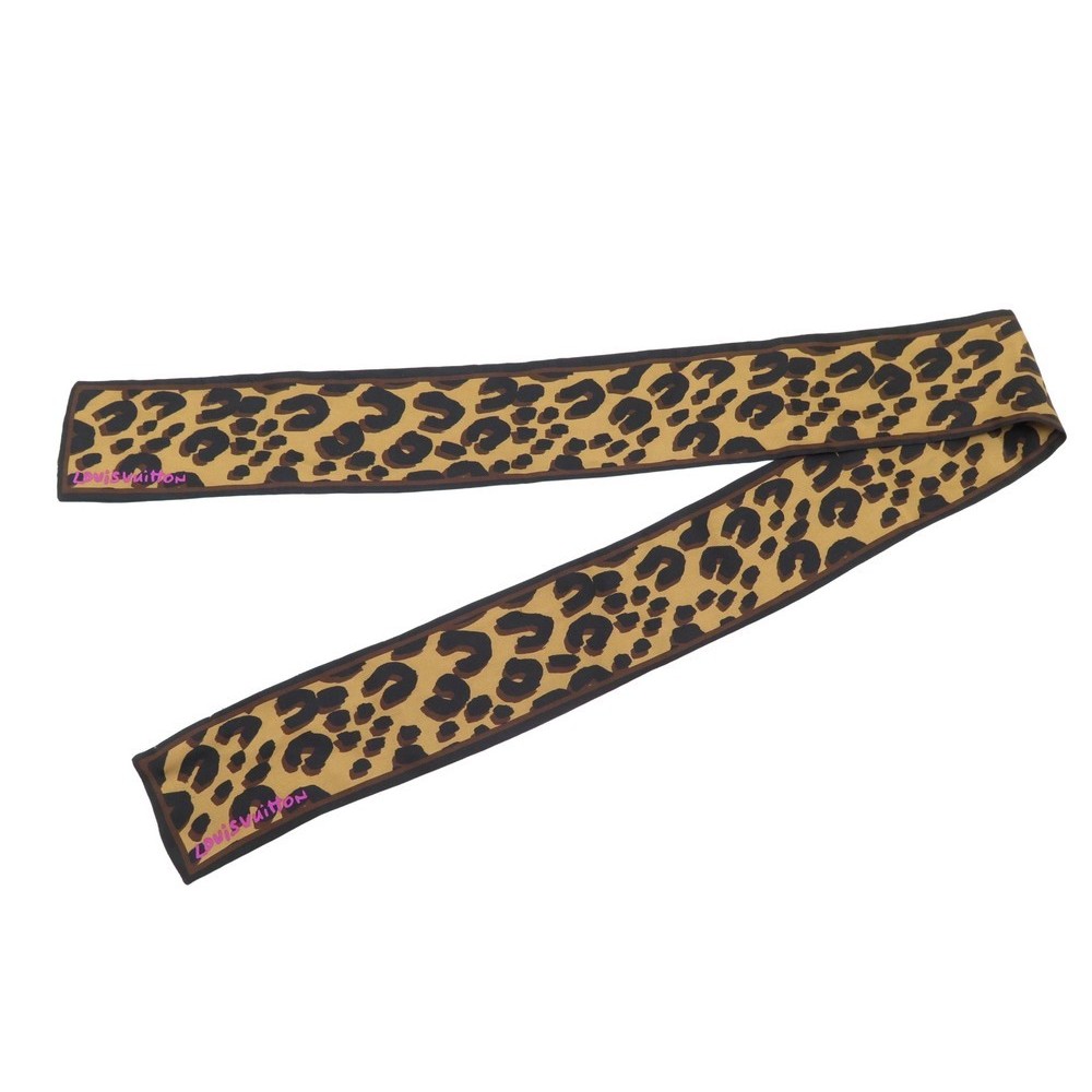 Louis Vuitton, Accessories, 0 Authentic Louis Vuitton Leopard Lv World  Twilly Scarf