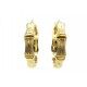 NEUF BOUCLES D'OREILLES CREOLES BAMBOU OR JAUNE 18K 10.6 GR BAMBOO GOLD EARRINGS