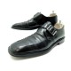 CHAUSSURES PRADA DERBY BOUCLE 9 IT 44 FR EN CUIR NOIR BLACK LEATHER SHOES 690€