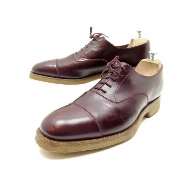 CHAUSSURES JM WESTON RICHELIEU 300 BOUT DROIT 10D 44 CUIR BORDEAUX SHOES 690€