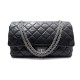 SAC A MAIN CHANEL 2.55 MAXI JUMBO A37590 BANDOULIERE EN CUIR NOIR + BOITE 7900€