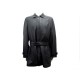 MANTEAU ERMENEGILDO ZEGNA T54 L CUIR AGNEAU NOIR ET CACHEMIRE LEATHER COAT 5225€