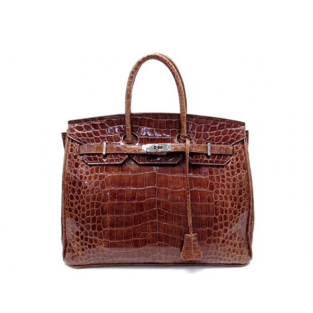 SAC A MAIN RAFLO STYLE BIRKIN EN CUIR DE CROCODILE ALLIGATOR LEATHER BAG 2530€