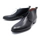 NEUF CHAUSSURES SANTONI 9271 10 45 BOTTINES CHUKKA CUIR NOIR + BOITE BOOTS 700€