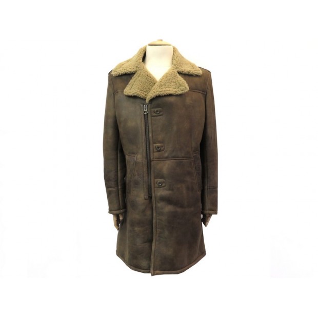 MANTEAU MATCHLESS LONG FOKKER TRENCH MAN 48 M CUIR RETOURNE SHEARLING COAT 2970€