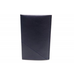 NEUF PORTE CARTES GIRARD PERREGAUX CUIR AGNEAU PLONGE BLEU LEATHER CARD HOLDER