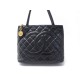 VINTAGE SAC A MAIN CHANEL CABAS SHOPPING EN CUIR NOIR LEATHER HAND BAG 2140€