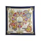 HERMES FOULARD ROUEN SUR MER CARRE 90 DUBIGEON SOIE BLEU + BOITE SILK SCARF 375€