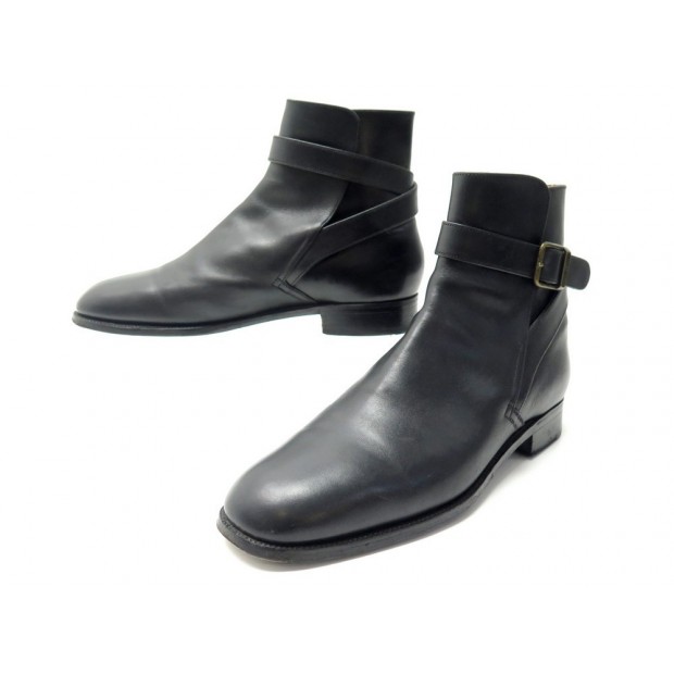 CHAUSSURES JM WESTON BOTTINES JODHPUR 722 8D 42 EN CUIR NOIR BOOTS SHOES 910€