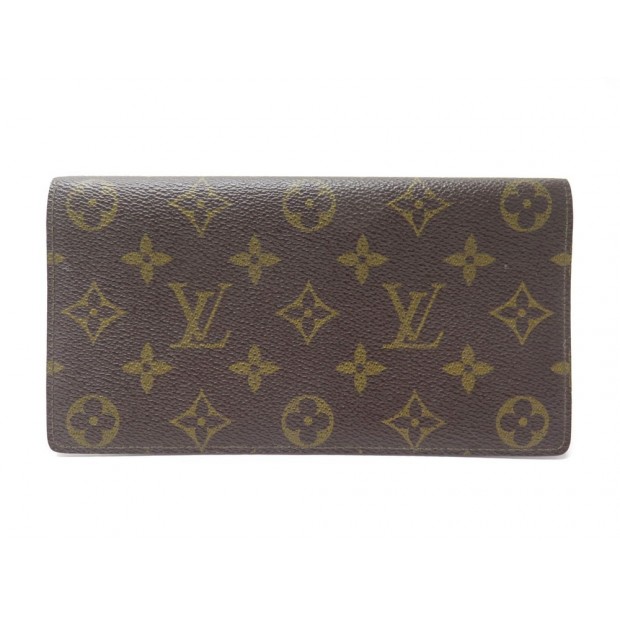 VINTAGE PORTE CHEQUIER LOUIS VUITTON EN TOILE MONOGRAM ET CUIR CHECKBOOK 420€