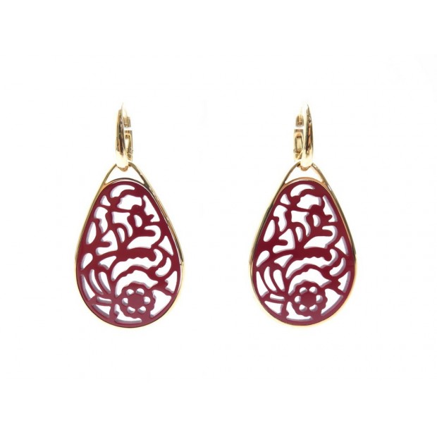 NEUF BOUCLES D'OREILLES POMELLATO VICTORIA EN OR ROSE +BOITE GOLD EARRINGS 3500€