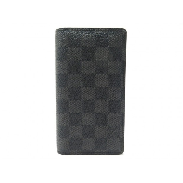 NEUF PORTEFEUILLE LOUIS VUITTON TOILE DAMIER GRAPHITE PORTE CARTE WALLET 375€