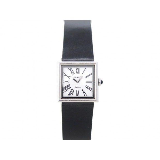 MONTRE CHANEL MADEMOISELLE H1665 23 MM QUARTZ ACIER PALLADIE STEEL WATCH 1490€