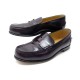 NEUF CHAUSSURES HERMES KENNEDY H151257Z 37 MOCASSINS CUIR BORDEAUX LOAFERS 760€