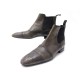 NEUF CHAUSSURES LOUIS VUITTON BOTTINES CHELSEA 9.5 43.5 CUIR KAKI BOOTS 820€