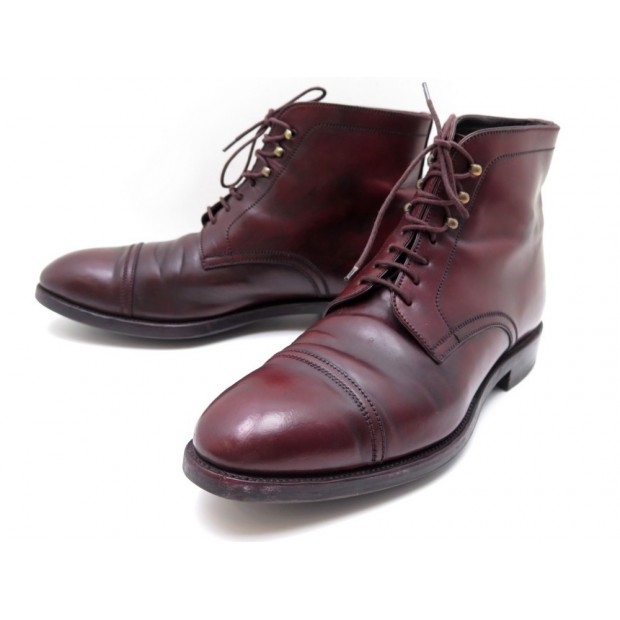 CHAUSSURES CARMINA SOLLER 80179 9.5 43.5 BOTTINES EN CUIR CORDOVAN BOOTS 890€