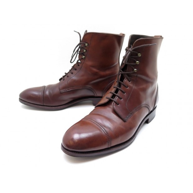 CHAUSSURES CARMINA OSCAR 80184 9.5 43.5 BOTTINES CUIR CORDOVAN BOOTS SHOES 890€