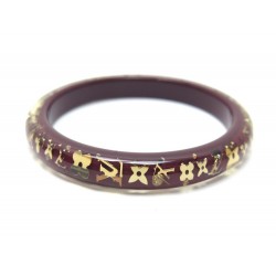 NEUF BRACELET LOUIS VUITTON INCLUSION PM MONOGRAM T18 RESINE BORDEAUX JEWEL 390€