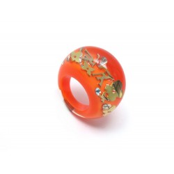 NEUF BAGUE LOUIS VUITTON INCLUSION MONOGRAM LV TAILLE 50 RESINE ORANGE RING 310€