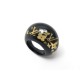 NEUF BAGUE LOUIS VUITTON INCLUSION MONOGRAM LV TAILLE 53 RESINE NOIR RING 310€