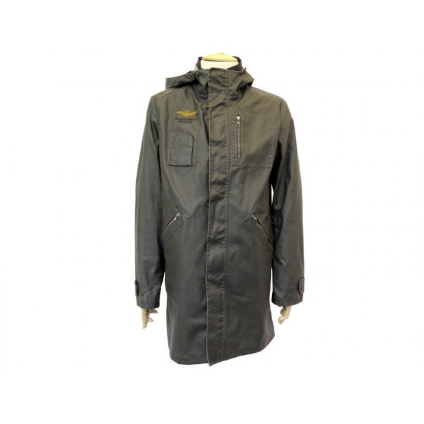 MANTEAU AERONAUTICA MILITARE AVIATEUR T52 L BLOUSON LONG PARKA VERT COAT 510€