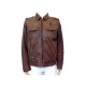 BLOUSON BLAUER DALLAS T52 L VESTE EN CUIR MARRON BROWN LEATHER JACKET COAT 760€