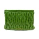 NEUF SAC POCHETTE A MAIN MIU MIU CUIR VERNI MATELASSE VERT NEW POUCH BAG 890€