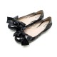 NEUF CHAUSSURES MIU MIU 35.5 BALLERINES CUIR VERNI NOIR + BOITE FLAT SHOES 490€