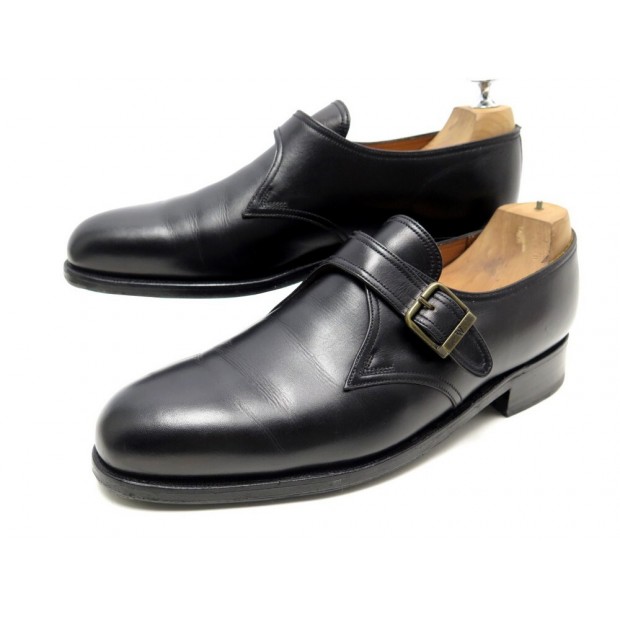 CHAUSSURES JM WESTON FLORE 531 8D 42 MOCASSINS A BOUCLE CUIR NOIR LOAFERS 830€