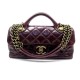 NEUF SAC A MAIN CHANEL CASTLE ROCK SMALL CUIR MATELASSE BORDEAUX HANDBAG 2950€