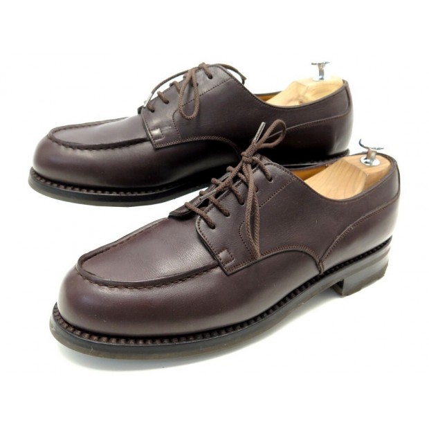 NEUF CHAUSSURES JM WESTON 641 7C 41 DERBY GOLF EN CUIR MARRON LEATHER SHOES 730€