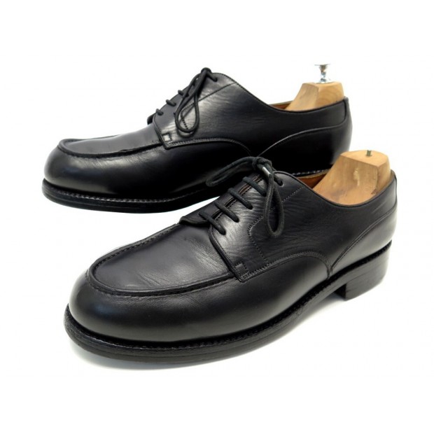 CHAUSSURES JM WESTON 641 7.5E 41.5 LARGE DERBY GOLF CUIR NOIR LEATHER SHOES 730€