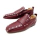 NEUF CHAUSSURES CELINE 39 MOCASSINS CLOUTES CUIR BORDEAUX + BOITE LOAFERS 820€