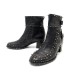 CHAUSSURES LAURENCE DACADE BOTTINES A CLOUS 40 EN CUIR NOIR BOOTS SHOES 890€