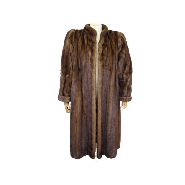 VINTAGE MANTEAU LONG YVES SAINT LAURENT EN FOURRURE DE VISON 40 M MINK FUR COAT