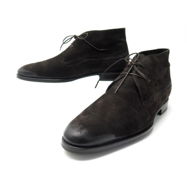 NEUF CHAUSSURES BERLUTI BOTTINES CHUKKA FOURREES 9 43 EN CUIR SUEDE SHOES 1720€