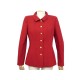 VESTE CHANEL P08098 M 40 EN LAINE ROUGE BOUTONS LOGO CC DORES JACKET VEST 4200€