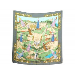 FOULARD HERMES COSTUMES DES DEPARTEMENTS CARRE 90 PAUWELS SOIE SILK SCARF 375€