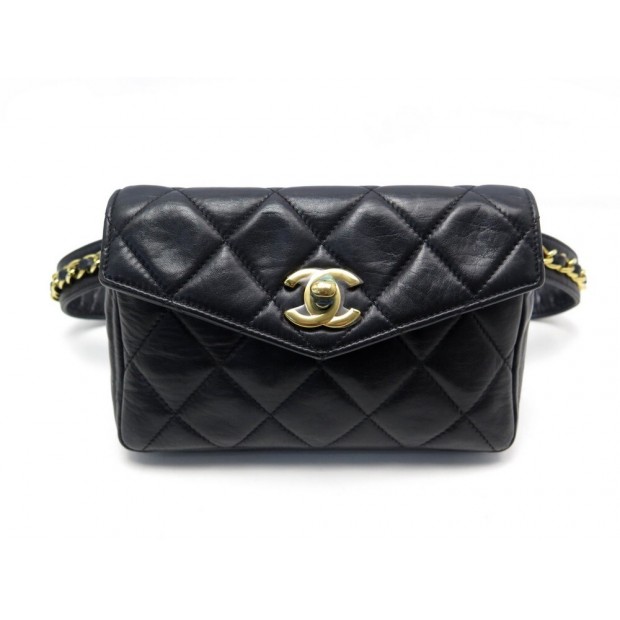 micro sac a main pochette ceinture chanel en cuir