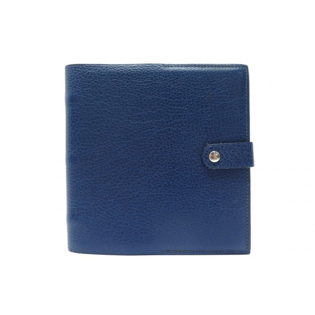 COUVERTURE CARNET HERMES AGENDA EN CUIR CHEVRE MYSORE BLEU NOTEBOOK COVER 455€