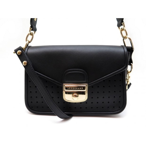 NEUF SAC A MAIN LONGCHAMP MADEMOISELLE S L2038883001 BANDOULIERE CUIR NOIR 750€