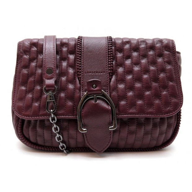 NEUF SAC A MAIN LONGCHAMP AMAZONE SMALL L1357975 BANDOULIERE CUIR BORDEAUX 730€