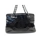 SAC A MAIN CHANEL SHOPPING EN CUIR VERNIS NOIR LOGO CC LEATHER HAND BAG 3500€