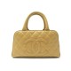 SAC A MAIN CHANEL BOWLING CUIR CAVIAR MATELASSE BEIGE LEATHER HAND BAG 3400€