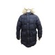 MANTEAU BURBERRY DOUDOUNE A CAPUCHE L 52 BLEU BLOUSON + HOUSSE JACKET COAT 1150€