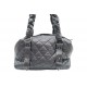 SAC A MAIN CHANEL BOWLING EN CUIR MATELASSE GRIS LEATHER HAND BAG PURSE 3000€