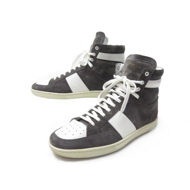 CHAUSSURES YVES SAINT LAURENT BASKETS SL/10H 418026 44 DAIM CUIR SNEAKERS 495€