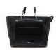 NEUF SAC A MAIN LANCEL NINON CABAS ZIPPE A10627 EN CUIR GRAINE NOIR HANDBAG 550€