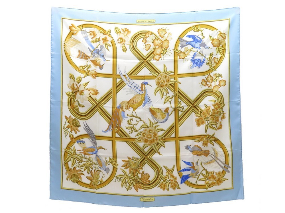 foulard hermes caraibes carre 90 vauzelles en